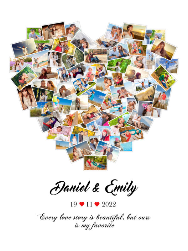 Heart 80 Photo Collage - Image 4